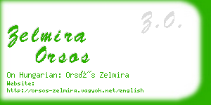 zelmira orsos business card